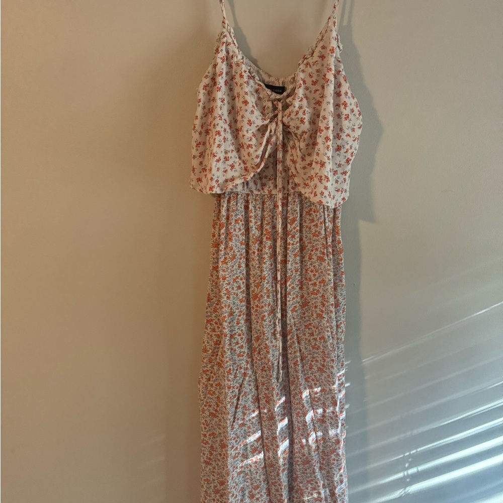 New Look Cream and Pink Floral Chemise
